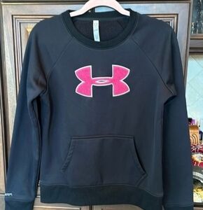 Under Armour Black Sweatshirt with Pink Logo